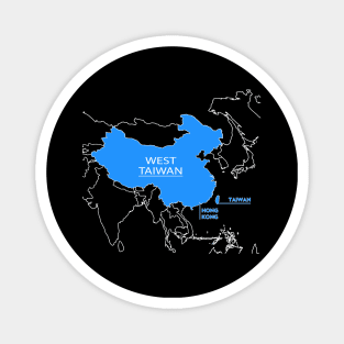 Funny China Map Define China Is West Taiwan Magnet